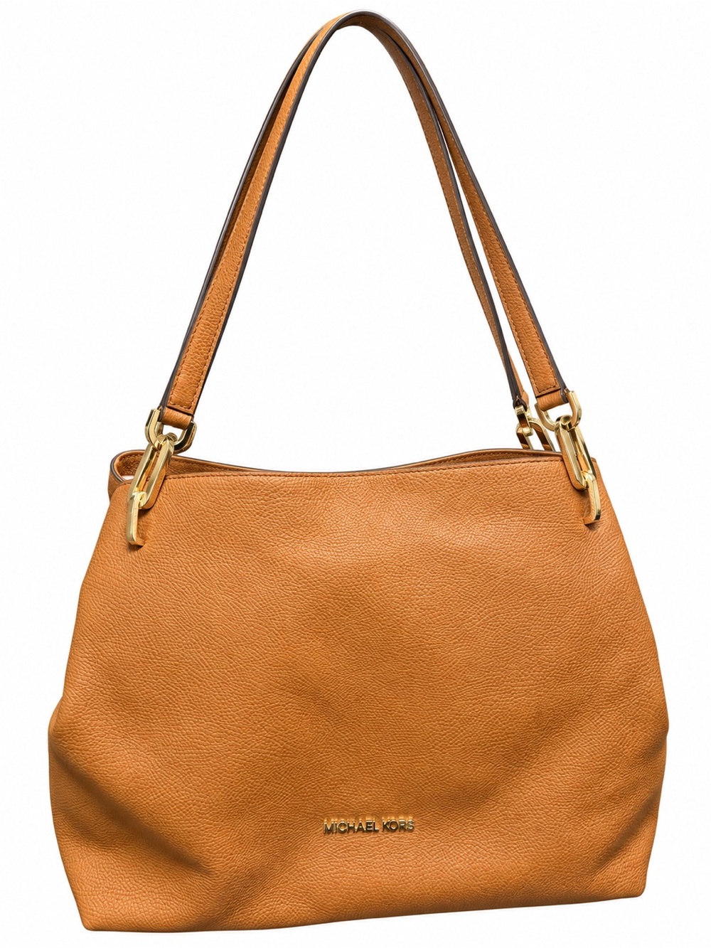 Michael Kors Tan/Cognac Pebbled Leather Shoulder Tote Bag